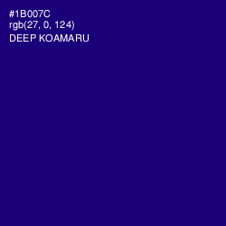 #1B007C - Deep Koamaru Color Image